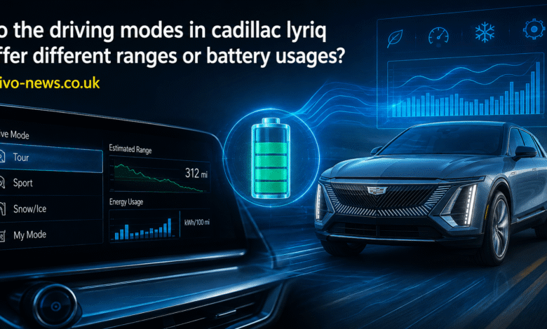 Do the Driving Modes in Cadillac LYRIQ Offer Different Ranges or Battery Usages?